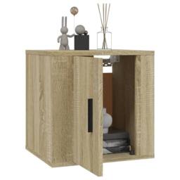 Berkfield Home Wall Mounted TV Cabinets 2 pcs Sonoma Oak 40x34.5x40 cm in Light Brown - thumbnail 1