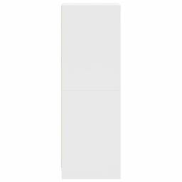 Berkfield Home Highboard with Glass Doors White 35x37x109 cm - Size: 35 x 37 x 109 cm - thumbnail 7
