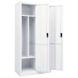 Berkfield Home Wardrobe White 80x50x180 cm Steel - Size: 80 x 50 x 180 cm - thumbnail 5