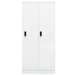 Berkfield Home Wardrobe White 80x50x180 cm Steel - Size: 80 x 50 x 180 cm - thumbnail 2