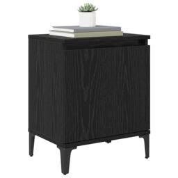 Berkfield Home Black Oak Nightstand Black oak Engineered wood 40 x 30 x 50 cm - thumbnail 3