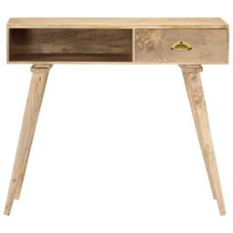 Berkfield Home Beautiful Console Table 90x45x75 cm Solid Mango Wood in Brown - Size: 90 x 45 x 75 cm