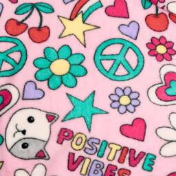 OHS Kids Positive Vibes TV Blanket Coral Fleece Wearable Throw - thumbnail 5