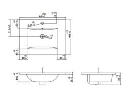 Vente-unique Wall-Hung Bathroom Unit With Inset Basin - Light Natural - 60 Cm in Light Oak - thumbnail 9