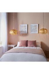 Netlighting Delphine Floral Leaves 3 Light Spherical Pendant Gold Paint E14 - thumbnail 5