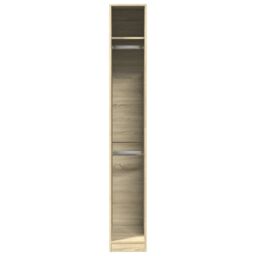 Berkfield Home Wardrobe Sonoma Oak 30x50x200 cm Engineered Wood in Brown - Size: 30 x 50 x 200 cm - thumbnail 4