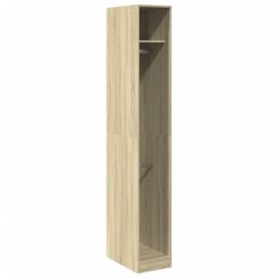 Berkfield Home Wardrobe Sonoma Oak 30x50x200 cm Engineered Wood in Brown - Size: 30 x 50 x 200 cm - thumbnail 2