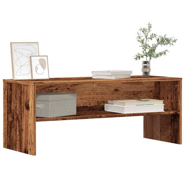 Berkfield Home TV Cabinet Old Wood 100x40x40 cm Engineered Wood in Brown - Size: 100 x 40 x 40 cm - image 1