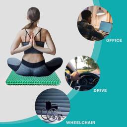 NESTLUNE el Seat Cushion Pain Pressure Relief Office Car in Green - Size: 120 cm x 135 cm - thumbnail 3