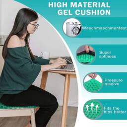 NESTLUNE el Seat Cushion Pain Pressure Relief Office Car in Green - Size: 120 cm x 135 cm - thumbnail 5