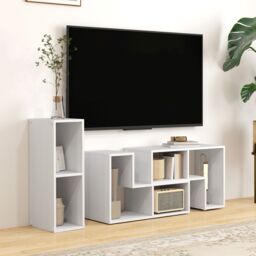 HOMCOM TV Unit for TVs up to 75 Inches, Free Combination TV Stand in White