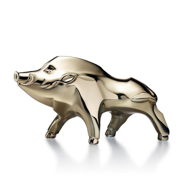 baccarat Zodiac Crystal 2019 The Year of The Pig Gold Figurine - Size: 1 Pack - image 1