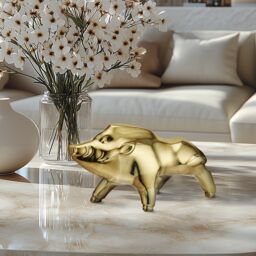 baccarat Zodiac Crystal 2019 The Year of The Pig Gold Figurine - Size: 1 Pack - thumbnail 5
