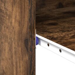 Berkfield Home Computer Desk Smoked oak Particle board Compact Simple in Brown - thumbnail 9
