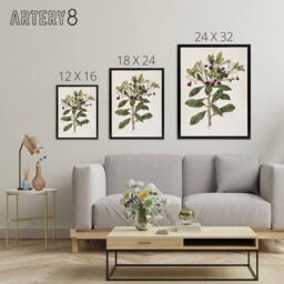 "Artery8 New Zealand Kohuhu & Karo Plant Featon Framed Canvas Wall Art Print in Beige - Size: W24"" x H32""" - thumbnail 4