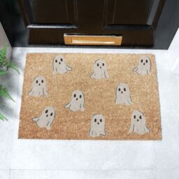 Artsy Mats Ghost Pattern Coir Doormat (60 x 40cm) in Brown - Size: 40 x 60 cm - thumbnail 1