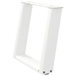 Berkfield Home Coffee Table Legs U-Shaped 2 pcs White 50x(42-43) cm Steel - thumbnail 4