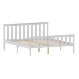 HD Designs Milan Single Double King Wooden Bed Frame High Foot Bedroom Furniture in White - thumbnail 8