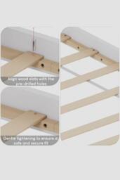 HD Designs Milan Single Double King Wooden Bed Frame High Foot Bedroom Furniture in White - thumbnail 4