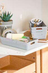 Wham Plastic Studio Basket 2.01 Rectangular in Grey - thumbnail 1