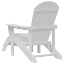 Berkfield Home Adirondack Chair with Footrest White HDPE - thumbnail 6