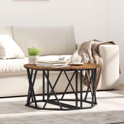 Berkfield Home Coffee Table - Smoked Oak, 80x80x42 cm, Made from Engineered Wood in Brown - Size: 80 x 80 x 42 cm - thumbnail 1