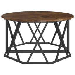 Berkfield Home Coffee Table - Smoked Oak, 80x80x42 cm, Made from Engineered Wood in Brown - Size: 80 x 80 x 42 cm - thumbnail 7