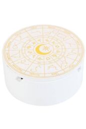 KDMD Astrology Wheel Jewellery Storage Box in White - thumbnail 2