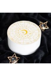 KDMD Astrology Wheel Jewellery Storage Box in White - thumbnail 4