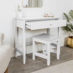 Melody Maison Dressing Table & Stool Set - Hales White Range - thumbnail 6