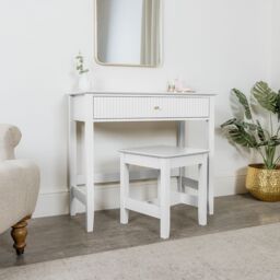 Melody Maison Dressing Table & Stool Set - Hales White Range - thumbnail 2