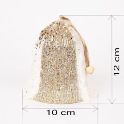 Shatchi 12cm Gold Bell - Christmas Hanging Decoration - thumbnail 2