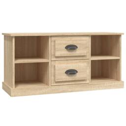 Berkfield Home TV Cabinet Sonoma Oak 99.5x35.5x48 cm Engineered Wood in Light Oak - thumbnail 3