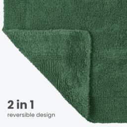 Allure Bath Fashions Elegance Reversible Heavyweight Bath Mat in Dark Green - thumbnail 5