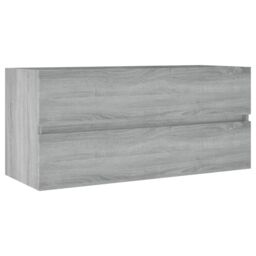 Berkfield Home Sink Cabinet Grey Sonoma 100x38.5x45 cm Engineered Wood - thumbnail 2