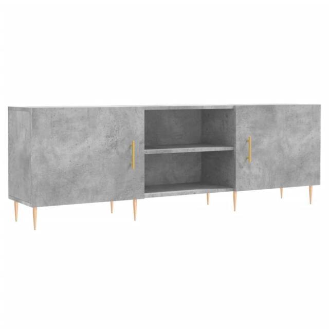 Berkfield Home TV Cabinet Concrete Grey 150x30x50 cm Engineered Wood - Size: 150 x 30 x 50 cm - image 1