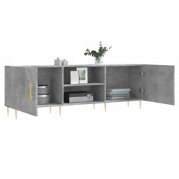 Berkfield Home TV Cabinet Concrete Grey 150x30x50 cm Engineered Wood - Size: 150 x 30 x 50 cm - thumbnail 4