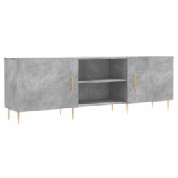 Berkfield Home TV Cabinet Concrete Grey 150x30x50 cm Engineered Wood - Size: 150 x 30 x 50 cm - thumbnail 1