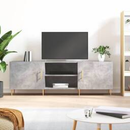 Berkfield Home TV Cabinet Concrete Grey 150x30x50 cm Engineered Wood - Size: 150 x 30 x 50 cm - thumbnail 2