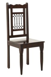 Orsina Dark Sheesham Wood Dining Chair, Vintage Kitchen Chair for Dining, Wooden Dining Table Chair, Dining Chair in Brown - thumbnail 2