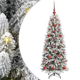 Berkfield Home Artificial Christmas Tree with 150 LEDs White 53 x 53 x 120 cm - thumbnail 2