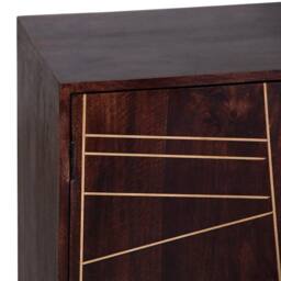 IH Design Miliyah Solid Mango Wood Large Sideboard - Living Room Storage Cabinet in Brown - thumbnail 5