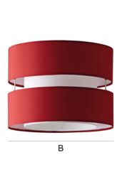 ValueLights Sophia Small 26cm Drum Easy Fit Ceiling Light Lamp Shade with Bulb in Red - Size: 10 inches - thumbnail 7