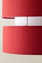 ValueLights Sophia Small 26cm Drum Easy Fit Ceiling Light Lamp Shade with Bulb in Red - Size: 10 inches - thumbnail 5