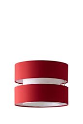 ValueLights Sophia Small 26cm Drum Easy Fit Ceiling Light Lamp Shade with Bulb in Red - Size: 10 inches - thumbnail 6