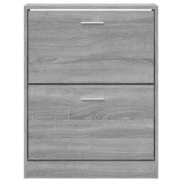 Berkfield Home Shoe Cabinet Grey Sonoma 59x17x81 cm Engineered Wood - Size: 59 x 17 x 81 cm - thumbnail 5