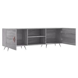 Berkfield Home TV Cabinet Grey Sonoma 150x30x50 cm Engineered Wood - Size: 150 x 30 x 50 cm - thumbnail 6
