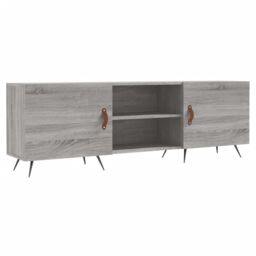 Berkfield Home TV Cabinet Grey Sonoma 150x30x50 cm Engineered Wood - Size: 150 x 30 x 50 cm - thumbnail 2