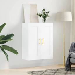 Berkfield Home Wall Mounted Cabinet White 69.5x34x90 cm Engineered Wood - thumbnail 3