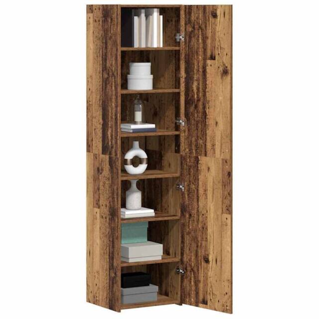 Berkfield Home Highboard Old Wood 45x42.5x185 cm Engineered Wood in Brown - image 1